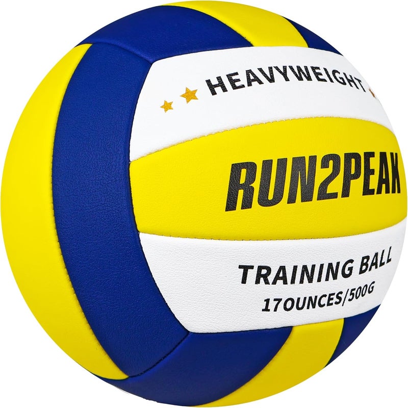 RUN2PEAK Heavy Weight Volleyball Setter Training Ball Official Size 5 Volleyballs PU Practice Volley Balls for Indoor Rebounder Equipment Setters Weighted Volleyball Setting Trainer - Image 2